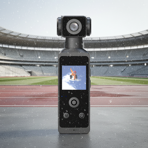 Caméra stabilisée portable 5K pour vlogging, <span class=keywords><strong>gyroscope</strong></span> 6 axes, EIS, double microphone, étanche 30M - Product Image 1