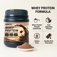 OEM Bubuk Protein Whey Cepat Serap Rasa Cokelat 500g Nutrisi Olahraga Suplemen Pembentukan Otot