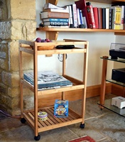 Étagère murale en bois de haute qualité, mince et élégante, à double niveau, multifonctionnelle, pour légumes, îlot de cuisine, banc de boucher, supports de rangement
