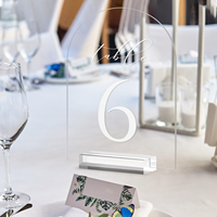 Support de table en plaque acrylique de 2 mm, support de panneau en plastique acrylique transparent dépoli, plaque acrylique en forme d'arche pour mariage