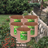 Sacs de culture réutilisables en feutre non tissé, biodégradables, résistants, avec poignées pour jardin et plantes - 5/7/10/15 gallons