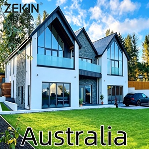 <span class=keywords><strong>Porte</strong></span> d'entrée avant certifiée AS2047 résistante aux impacts d'ouragan ZEKIN Australia Project, <span class=keywords><strong>porte</strong></span> coulissante en aluminium avec verre, autres fenêtres fixes - Product Image 1