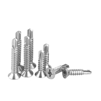 DIN7504P 304 vis autotaraudeuses Phillips à tête fraisée en acier inoxydable, vis à queue Tek à tête plate M2.9-M6.3