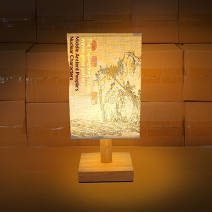 Nuova Lampada da Tavolo in Legno Massello Stile Cinese Semplice, Alimentata a USB DC, LED Luce Calda, per Camera da Letto, Comodino, Studio, Piccolo Tavolo Notturno - Product Image 1