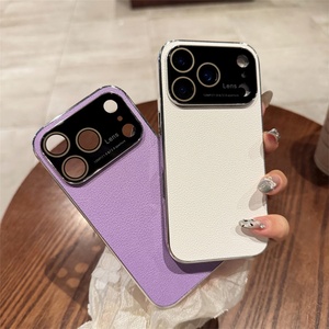 Nueva Funda Original de Cuero y Cristal para Teléfono Móvil iPhone 17 Air 16 Pro Max, con Protección de Lente de Cámara Electrochapada y Parte Trasera de TPU a Prueba de Golpes - Product Image 4
