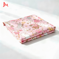 Tissu en coton popeline 100% biologique imprimé de dessins animés numériques de qualité supérieure pour vêtements de bébé