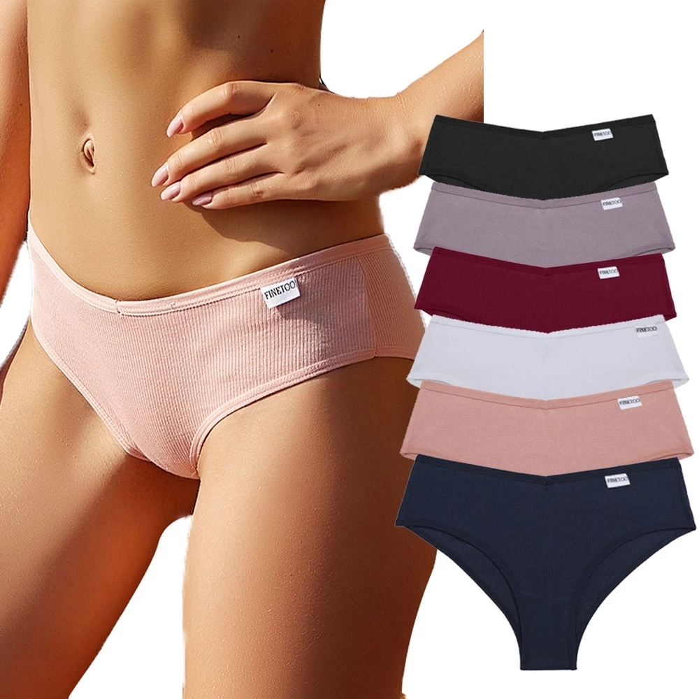 Slips Femme Coton ALL OF ME - Lot De 6, Hipster, 95% Coton, Doux Et Respirant