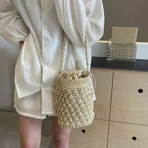 Acessórios meninas Kids Purses Sacos tecidos para senhoras Bolsa Mulher Cross Body Straw <span class=keywords><strong>Bag</strong></span> Base Knotted Mulheres - Product Image 2