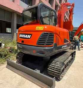 Excavatrice sur pneus d'occasion Doosan DX60-9C 6 tonnes, modèle 2024, avec pompes Kawasaki et moteur, boîte de vitesses et moteur PLC, performances excellentes - Product Image 5