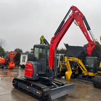 Excavatrice compacte sur chenilles Yanmar VIO55 d'occasion de 5,5 tonnes à queue zéro avec moteur à économie de carburant, accessoires et personnalisation disponibles