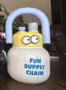 800ml en plastique Double boisson tasse avec paille grande poignée Portable pour enfants écoliers nouveau Design Double boisson bouchon tasse extérieure