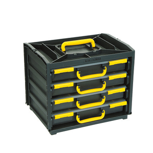 MEIJIA Factory Customized Hot Sales Cheap Price 377x265x310mm <strong>Tool</strong> <strong>Drawer</strong> <strong>Cabinet</strong> With Four Clear Plastic Parts Box Inside - Product Image 1