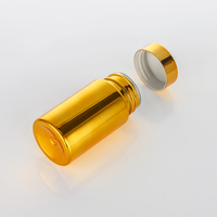 Flacon de pilules en plastique doré de 100ml, conteneur de capsules pharmaceutiques, supplément de soins de santé, bouteille de poudre de Nutrition