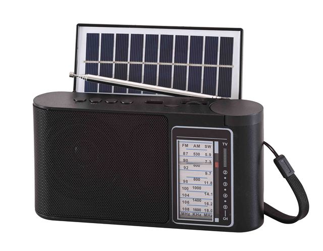 RS-303BTS Factory Radio AM/FM/SW 3 Bands Rechargeable Music Player Portable Radio With Solar Panel Blue Teeth Speaker