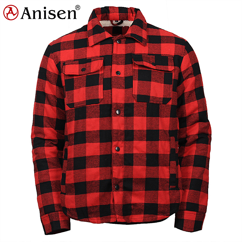 2021 hot sale Warm Winter Mens Sherpa Fleece Lined Plaid Shirt Cheap Designer Men Long sleeve Custom Flannel Shirts