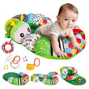 2-in-1 Tummy Time Mat et oreiller <span class=keywords><strong>de</strong></span> soutien assis pour les nouveau-nés et les bébés plus âgés avec oreiller <span class=keywords><strong>de</strong></span> soutien détachable et jouets - Product Image 1