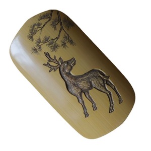 Ensemble de cuillères à thé en bambou, deux pièces, incrustation de jade sculpté, accessoires pour la cérémonie du thé, respectueux de l'environnement - Product Image 5