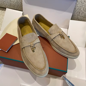 Chaussures de créateur luxueuses pour femmes, chaussures de travail d'automne, mocassins en cuir véritable de haute qualité, chaussures plates classiques décontractées pour le bureau - Product Image 1