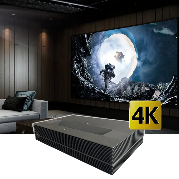 180 Zoll 150 Zoll HDR10 Ultra Short Throw UHD Ultra HD Film Android 10 native 4k Kino Theater Laser projektor 4k