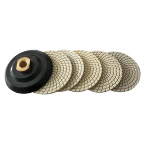 China Factory 4  Inch Diamond Flexible Wet Polishing Pads for Marble and Granite Resin Bonded Stone Grinding Pad for Gran