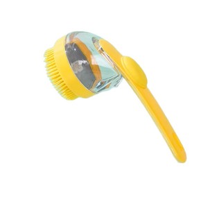 Dog <b>Bath</b> Brush With Long Handle Soft Bristles For <b>Pet</b> Grooming And <b>Cleaning</b> Bathroom Use Plastic Material - Product Image 1