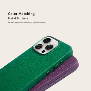 Étui de téléphone de luxe personnalisé en cuir PU magnétique, résistant aux chocs, doublure en microfibre faite à la main pour 14/15/16 <span class=keywords><strong>Pro</strong></span> - Product Image 2