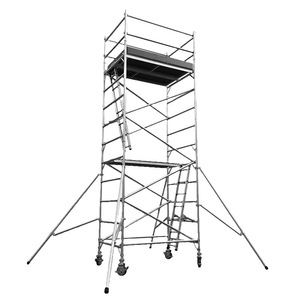 Nuevo modelo Tubu Torre móvil flexible <span class=keywords><strong>Andamio</strong></span> de aluminio de estilo <span class=keywords><strong>europeo</strong></span> <span class=keywords><strong>con</strong></span> conveniente rueda Layher para almacén Taller Hotel - Product Image 1
