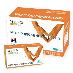 Guanti in Nitrile di protezione antipolvere da 8mil nero/arancio GMC guanti diamantati senza polvere