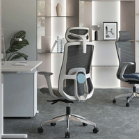 Chaise de bureau exécutive en maille KOHO certifiée ANSI/BIFMA X5 GREENGUARD avec roulettes pivotantes pour projets de bureau