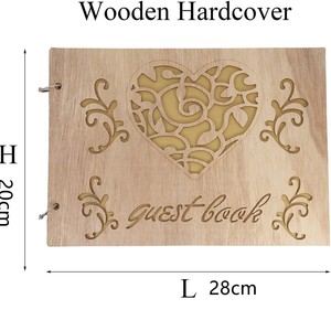 Libro de visitas de madera para bodas, álbum de fotos de madera para bodas, cuaderno, manualidades creativas - Product Image 3