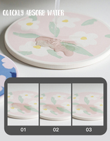 Pas de quantité minimale de commande sous-verres avec logo personnalisé pour boissons anti-brûlures anti-dérapant mode napperon plat personnalisé tasse sous-verres