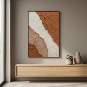 Nouvelle Peinture à l'Huile Texturée sur Toile Faite à la Main, Art Mural Moderne aux Tons Terreux, Décoration Murale sur Toile - Product Image 2