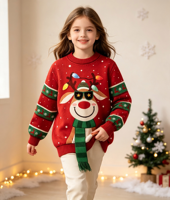 Nouveau Pull Jacquard Unisexe de Noël, Pull Moche de Noël, Pull d'Halloween, Pull de Noël LED, Pull de Fêtes