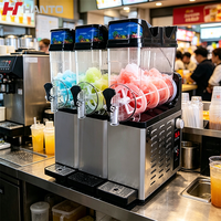 Machine à slush commerciale à trois réservoirs pour la préparation de boissons glacées variées pour les magasins, les entreprises et les lieux extérieurs