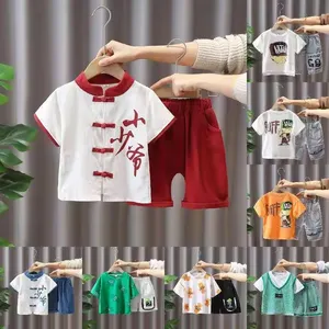 Zomer Nieuwe Kinder Shirts Top Bermuda Shorts Peuter Jongens Baby Shirt Broek Groothandel