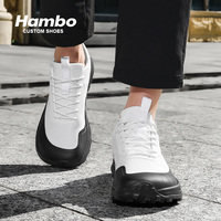 Chaussures de sport décontractées à lacets en maille respirante grande taille 39-47 à bout large, personnalisables avec logo de marque Hambo