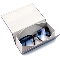 Étui à lunettes de soleil pliable rectangulaire élégant en cuir avec logo personnalisé Bestclean, étui à lunettes de haute qualité fait à la main