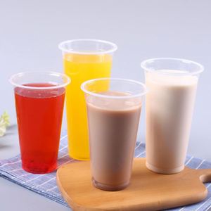 Vasos Desechables de Plástico PP con Fondo Plano de 90 mm, con Logotipo Personalizado, para Bebidas, 16oz/24oz, Transparentes, para Té de Burbujas, Jugos y Refrescos - Product Image 4