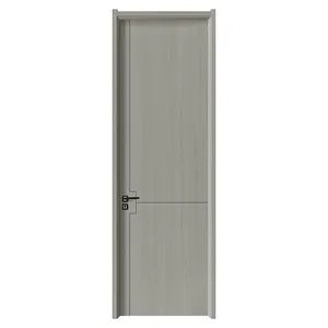Pintu kayu padat PVC 316desain terbaru Panel gambar ruang Interior MDF pintu utama rumah untuk Bedr