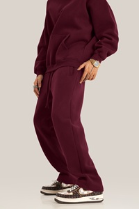 Benutzer definierte Puff Print Casual Jogging hose Blank Straight Leg Heavyweight Plain Jogging hose Streetwear Herren Sport hose - Product Image 3