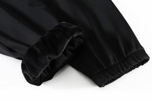 <span class=keywords><strong>Pantaloni</strong></span> in tessuto personalizzato di alta qualità <span class=keywords><strong>pantaloni</strong></span> lunghi sportivi da uomo abbigliamento sportivo <span class=keywords><strong>pantaloni</strong></span> neri <span class=keywords><strong>pantaloni</strong></span> da jogging <span class=keywords><strong>con</strong></span> risvolto foderato in pile e polsini dritti - Product Image 4