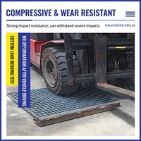 Grilles en acier galvanisé à chaud sur mesure pour sols extérieurs et systèmes de drainage, panneaux de grille métallique conformes à la norme CE