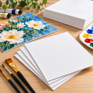 Panneaux de toile vierges personnalisés OEM pour la peinture acrylique, vente en gros de toiles d'art, fournitures de peinture en vrac, fabricant - Product Image 6