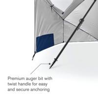 Abri portable imperméable, coupe-vent et pare-soleil pour la plage, la pêche, le camping avec piquets, tente-parasol de plage