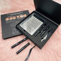 Kit de cils en grappe de style naturel en gros cils de bricolage de marque privée