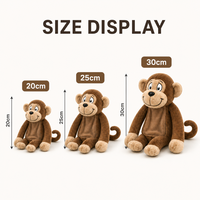 Peluche singe personnalisée directement de l'usine, rembourrage en coton PP, cadeau d'anniversaire pour marques IP originales - Poupée de personnage en peluche OEM/ODM
