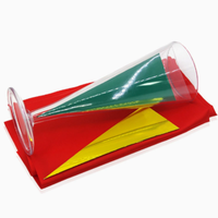HTD HTD-500 Ensemble professionnel d'illusions de magie pour bar, 1 tasse en acrylique effet soie caméléon à changement de couleur, tours de magie
