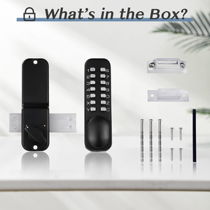 Cerradura de Puerta Personalizada, Mecánica, sin Llave, para Entrada Principal, de Aleación de <span class=keywords><strong>Zinc</strong></span>, Digital, para Puerta de Vidrio Exterior, con Teclado de 14 Botones - Product Image 2