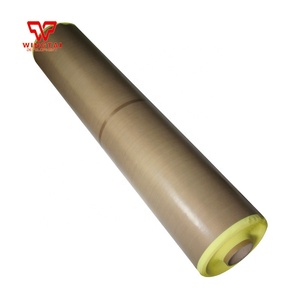 Tela de fibra de vidrio recubierta de PTFE, resistente al calor y adhesiva, color marrón, grosor 0,12 mm, 0,13 mm, 0,16 mm, 0,18 - Product Image 1