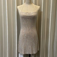 Jupe courte sexy avec lien de fixation pour perceuse à ongles, dos nu, robe de danse latine sexy, vente en gros, vêtements pour femmes, boutique